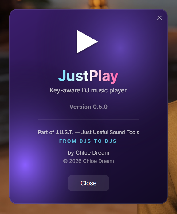 JUST PLAY about dialog — part of the J.U.S.T. suite